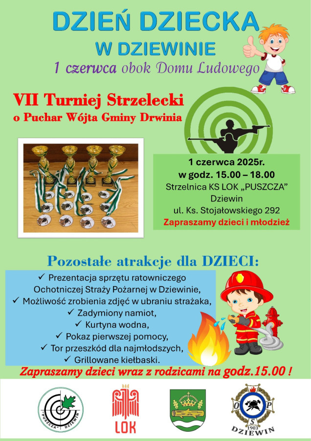 Zaproszenie na Piknik w Dziewinie w Dniu Dziecka