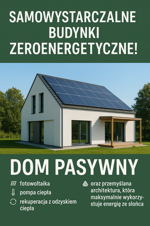 Samowystarczalne budynki zeroenergetyczne! Dom Pasywny