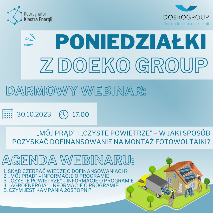 Darmowy cykl webinarów ,,PONIEDZIAŁKI Z DOEKO GROUP”