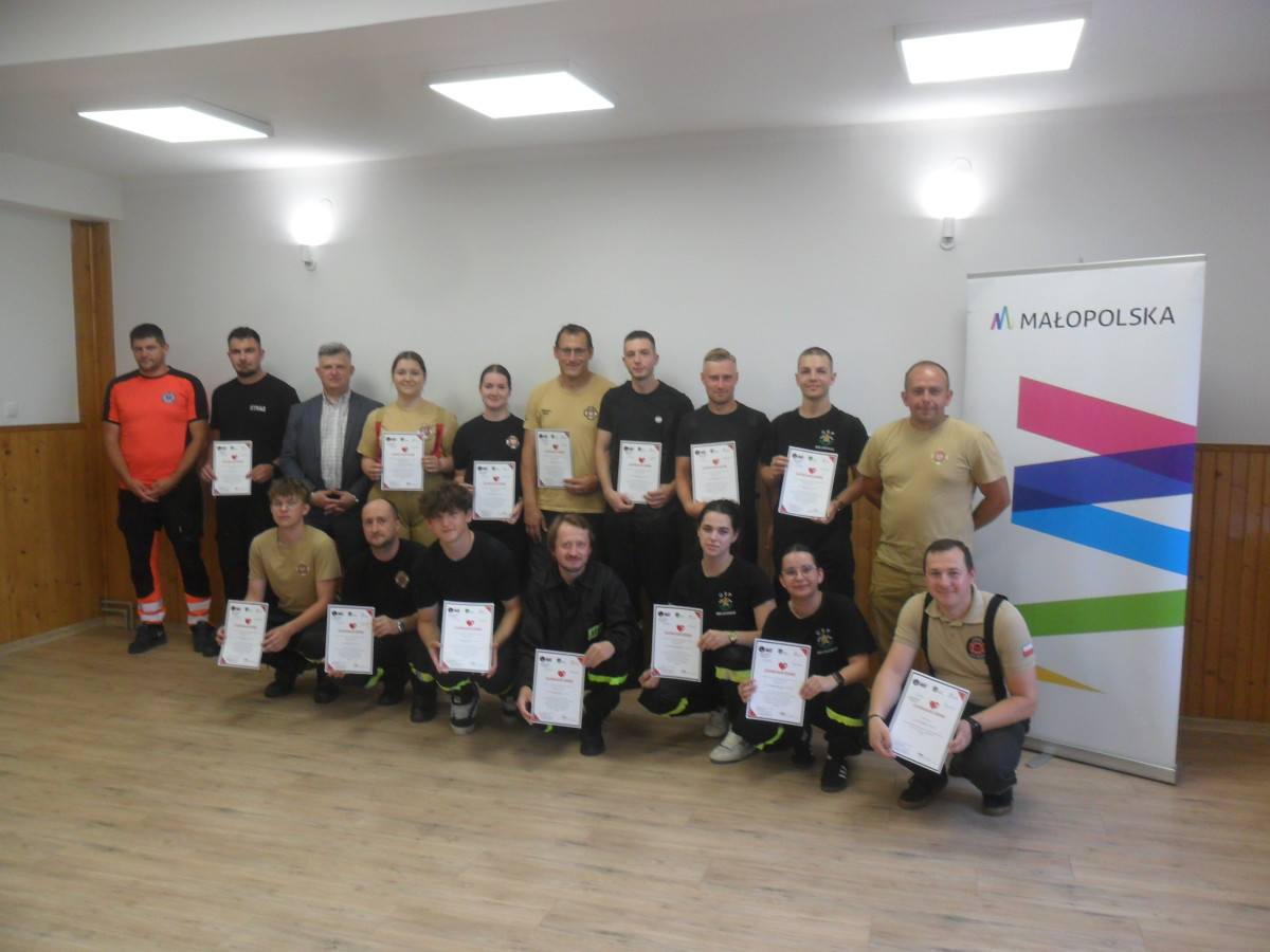 Kurs Kwalifikowanej Pierwszej Pomocy dla strażaków ochotników z Gminy Drwinia 